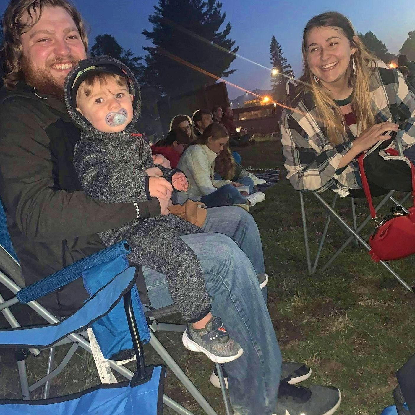 New Year's Eve fireworks, Paxton was fascinated by the lights and not scared of the noise at all!