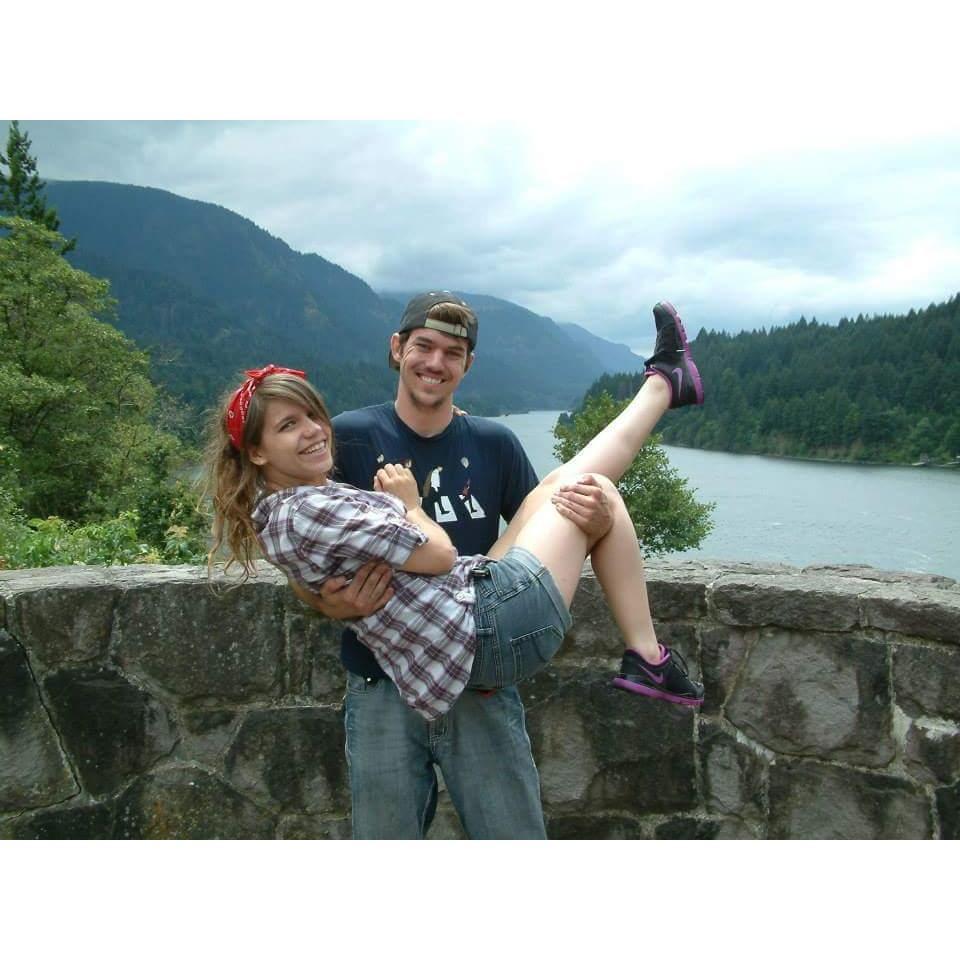 View point at Cascade Locks in Oregon. June 2015
