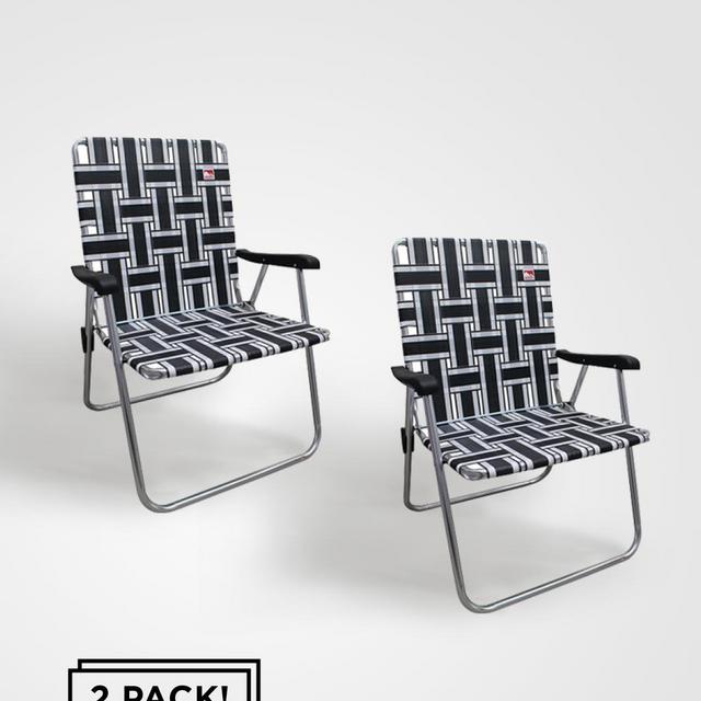 Outdoor Spectator (2-Pack) Classic Aluminum Webbed Folding Lawn / Camp Chair