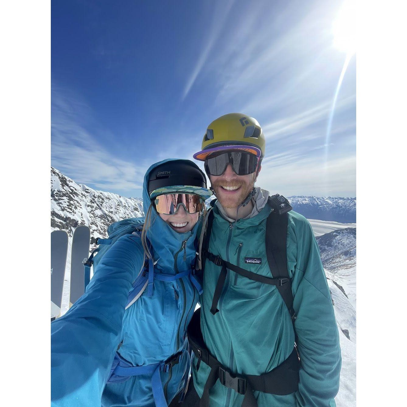 spring skiing in AK, 2024