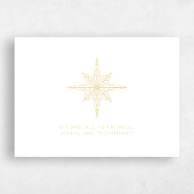 White Holiday Card - Weston Foil