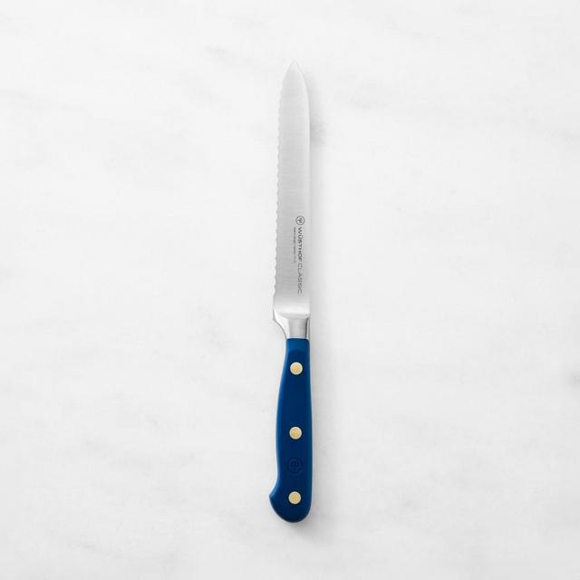 Wüsthof Classic Serrated Utility Knife, 5", Wild Blueberry