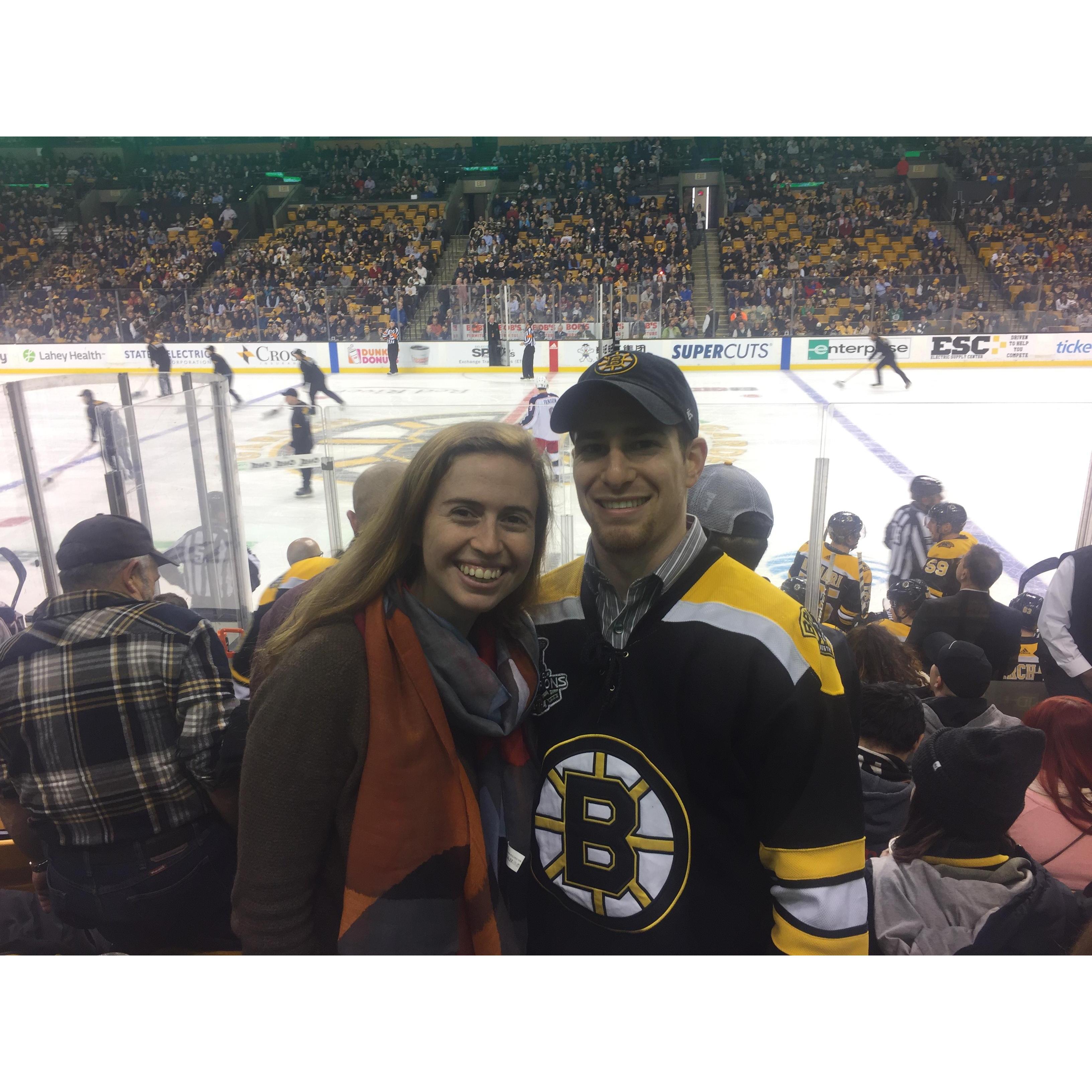 TD Garden for a Bruins game