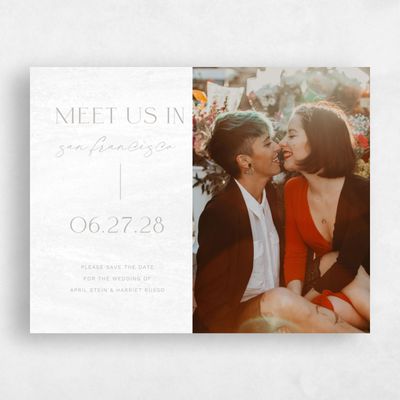 Grey Simple Wedding Save the Date - Belanger Photo