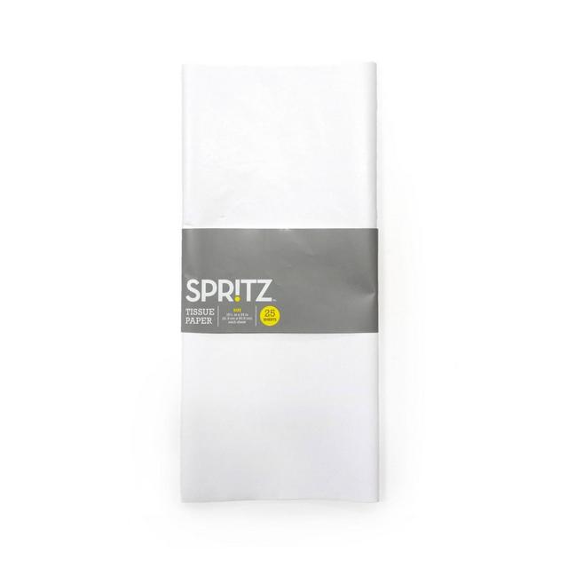 25ct Banded Tissue Paper White - Spritz™