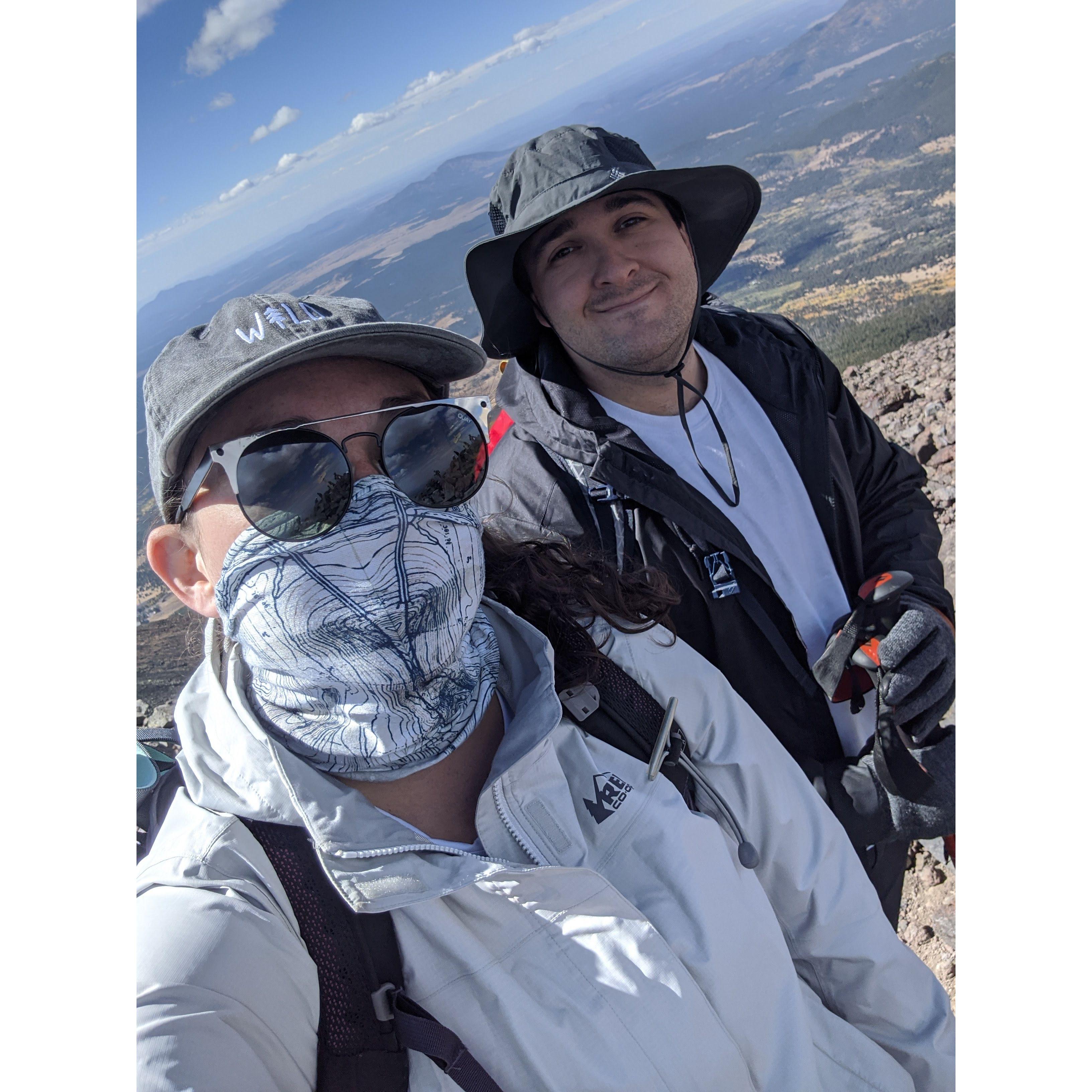 October 2020- Jackie forced Bryan to hike up another dang mountain for her birthday! The aspens changing color were beautiful, but nothing beat the heated car seats on the drive home.