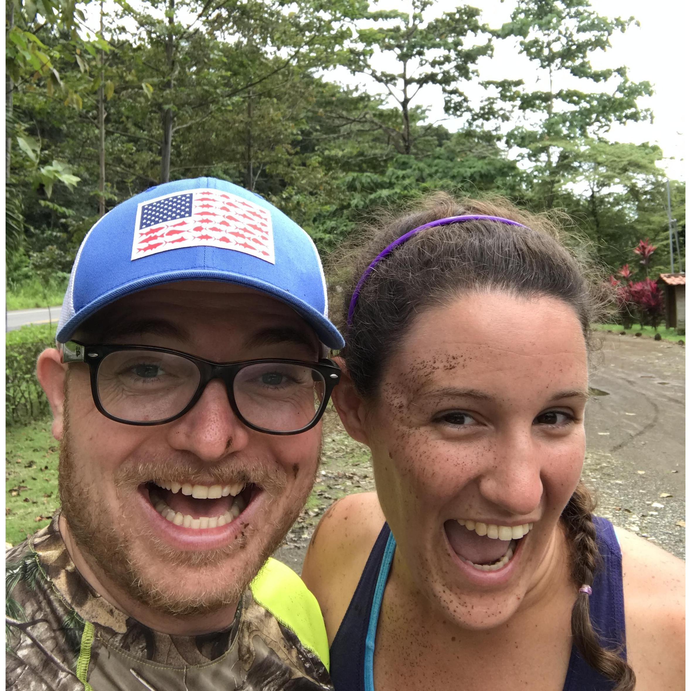 Getting muddy exploring Costa Rica