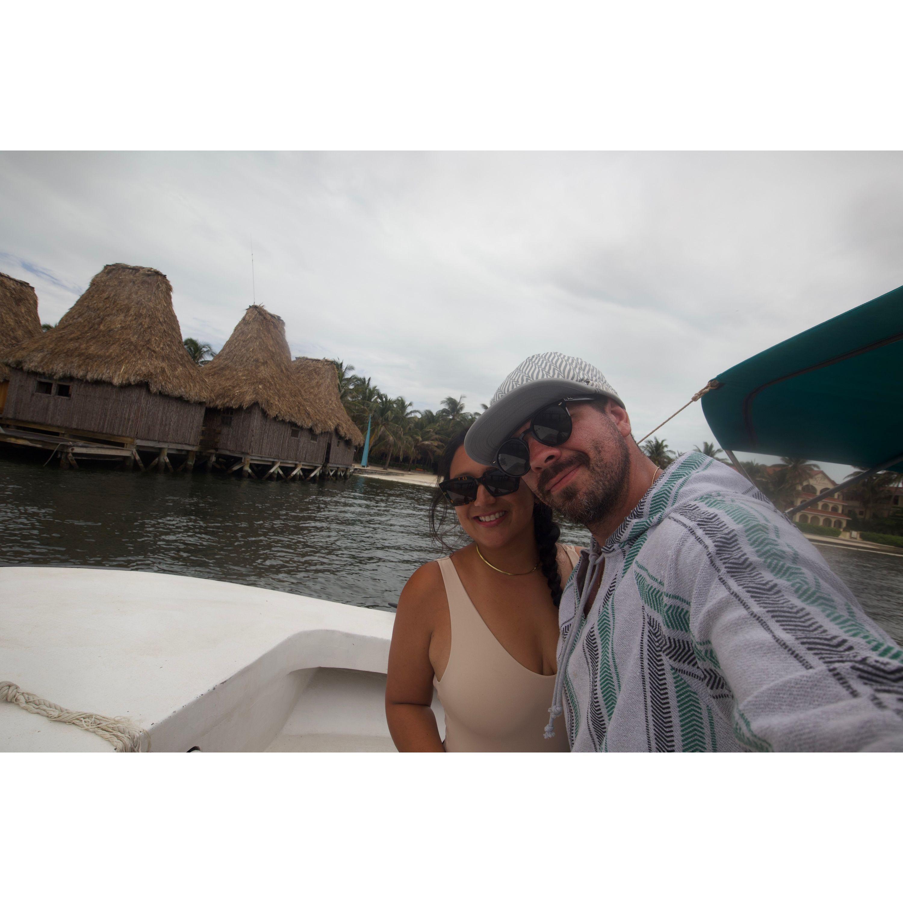 Our first time at Ramon's Village in Belize! Who knew we would get married here 2 years later?