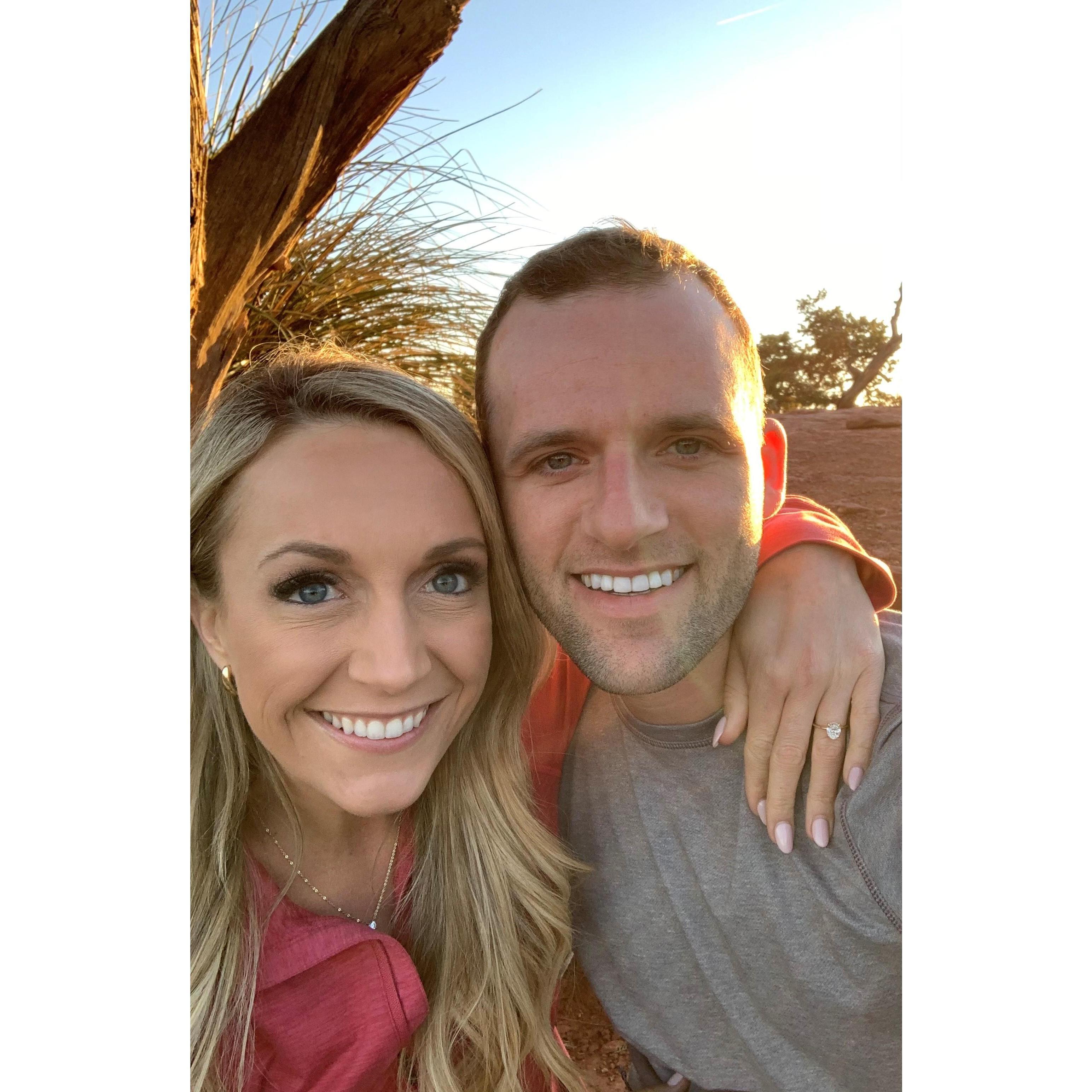 Right after Matt proposed in Sedona!