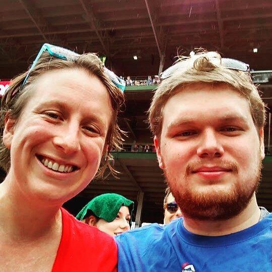 When we won front row tickets to a Cubs game.