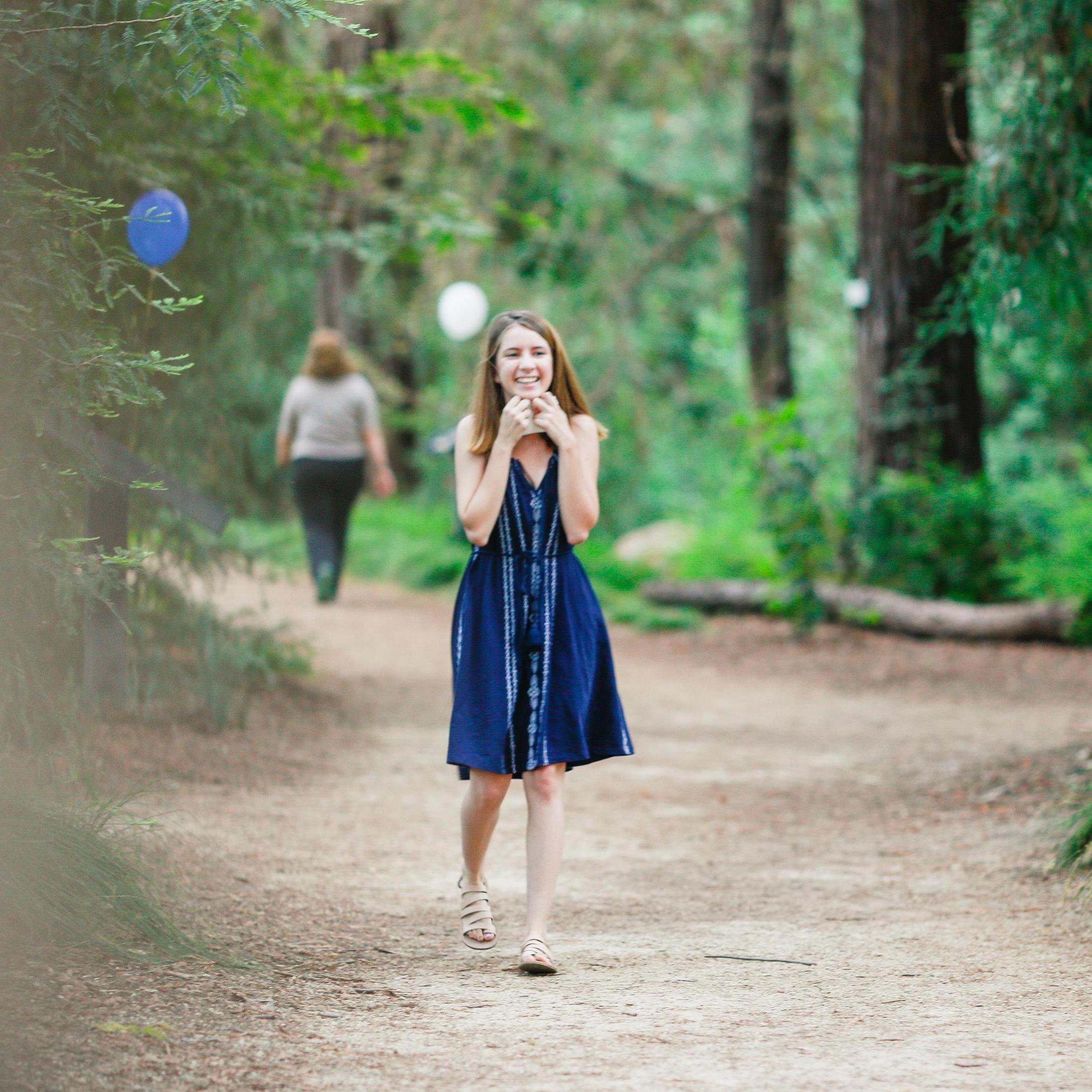 Carmen walking to Michael