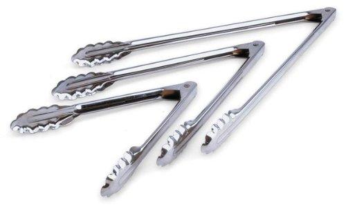 Royal Industries Utility Tongs, Stainless Steel, 12"