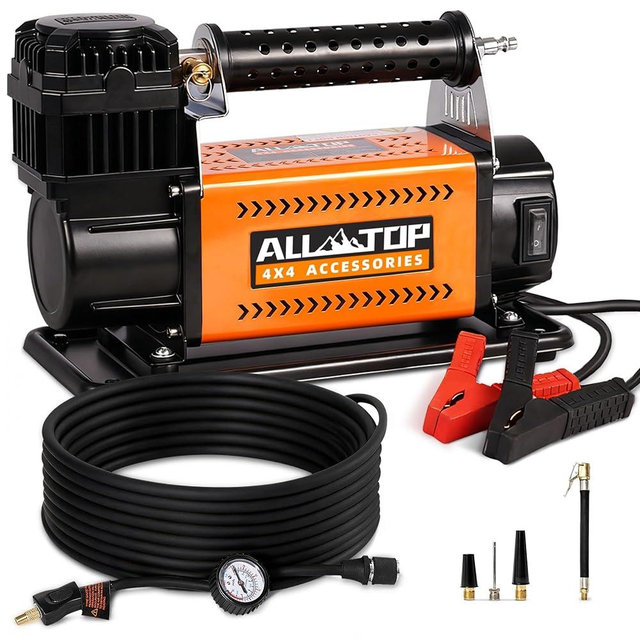ALL-TOP Air Compressor Kit, 12V Portable Inflator 7.06CFM, Offroad Air Compressor for Truck ,Air Pump for Car Heavy Duty, Max 150PSI for SUV 4x4 Vehicle RV Tire