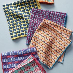 Woven Geo Jacquard Dishcloths, Set of 6