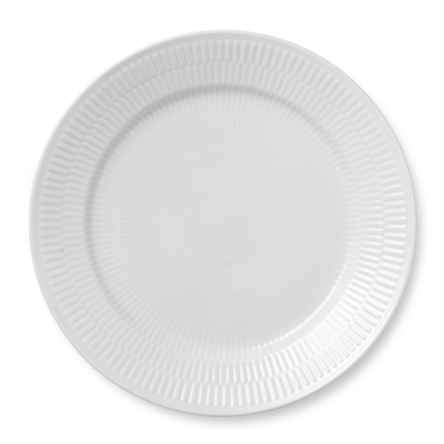 Royal Copenhagen White Fluted Plate, 27 cm