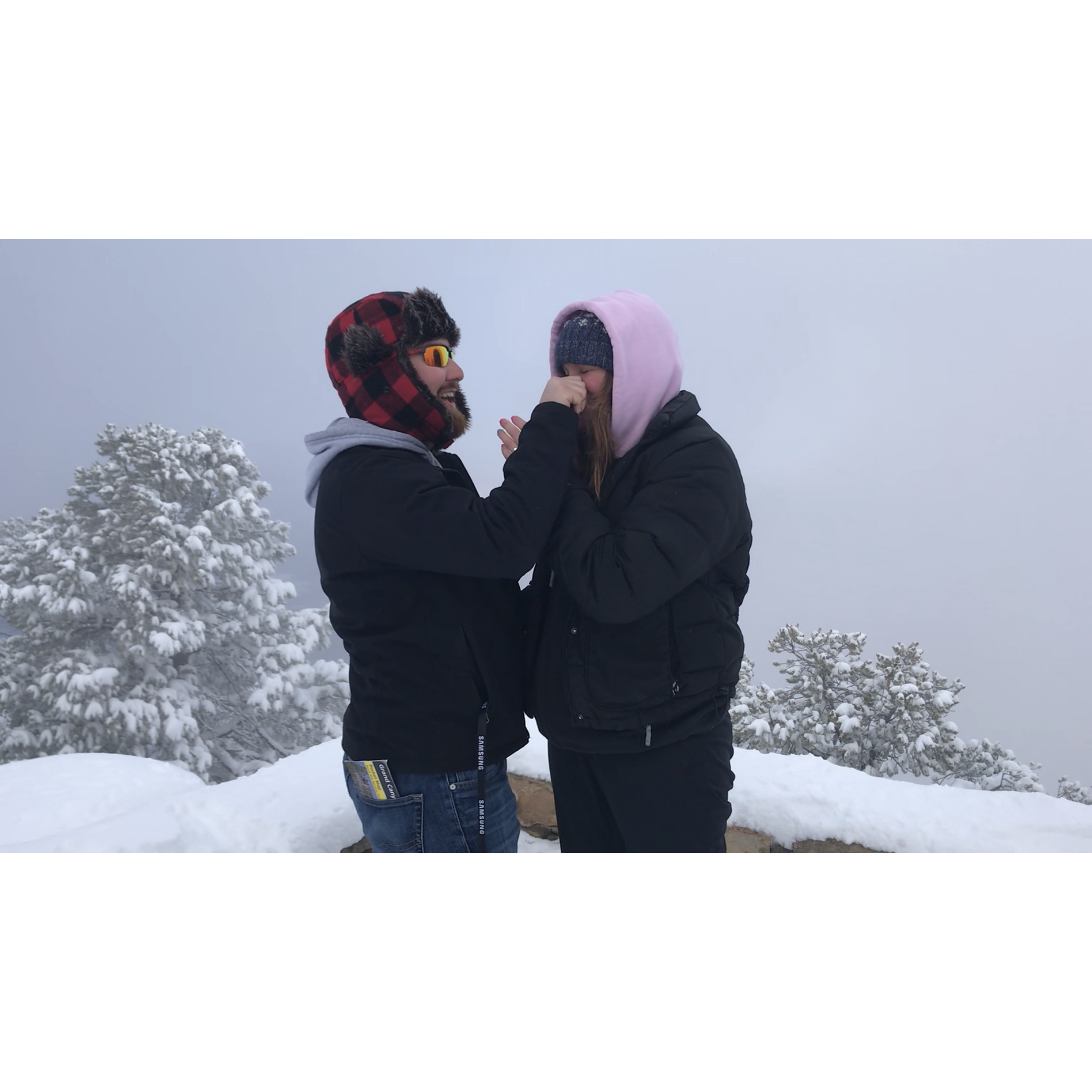 The moment Rebecca knew this was true love- Justin whiping her nose after he proposed 😍