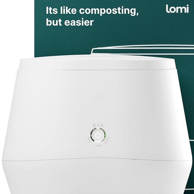 Lomi 1.3 Electric Kitchen Composter, 3L, World’s First Smart Waste™ Home Food Upcycler, Turn Waste into Natural Fertilizer with a Single Button, Indoor Compost - Kitchen Food Recycler (45 Cycles)