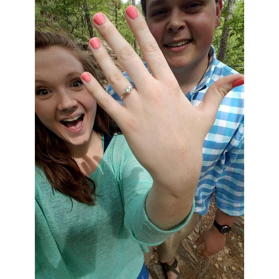 BEST.DAY.EVER.  Well...until July 7th.  Peter proposed on April 29, 2017 near Peavine Falls at Oak Mountain State Park, where we spent so many days together before.  It was absolutely perfect.
