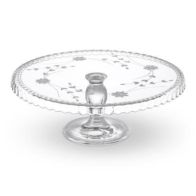 Vintage Etched Cake Stand