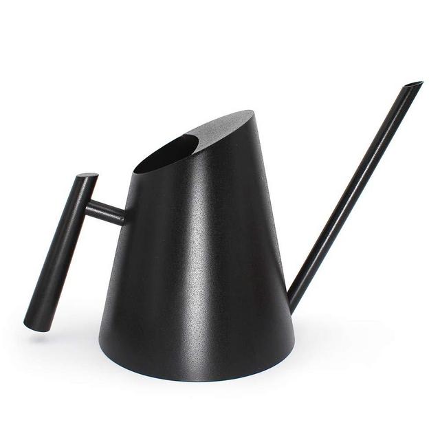 Cesun Metal Watering Can Solid Stainless Steel Pot with Long Spout Small Size for Bonsai Indoors and Outdoors (Matte Black)