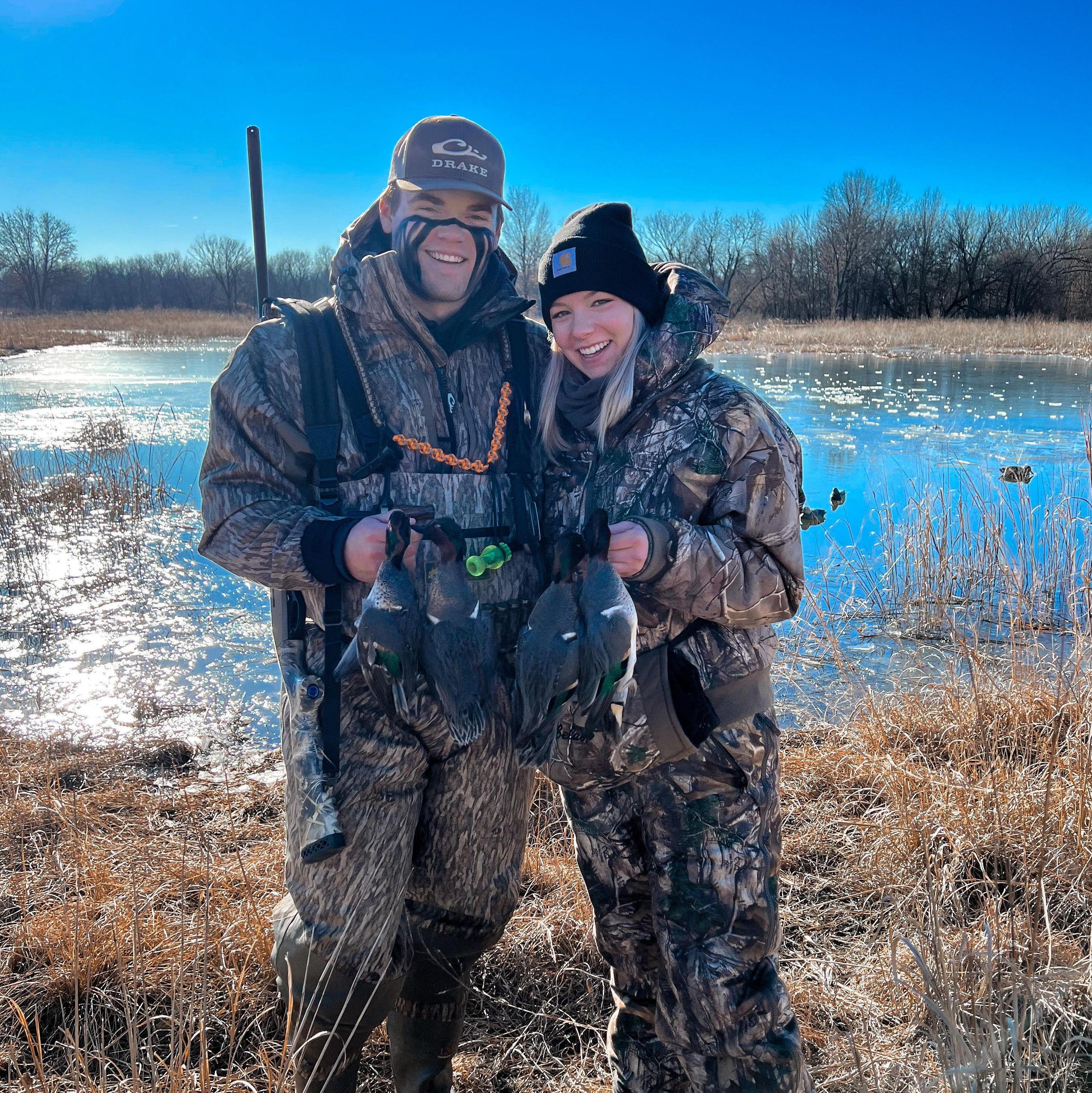 The first time Karson took Briana duck hunting!