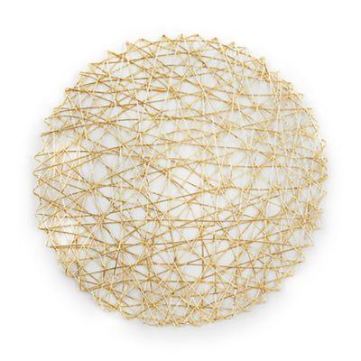 Design Imports Woven Paper Placemats in Gold (Set of 6)