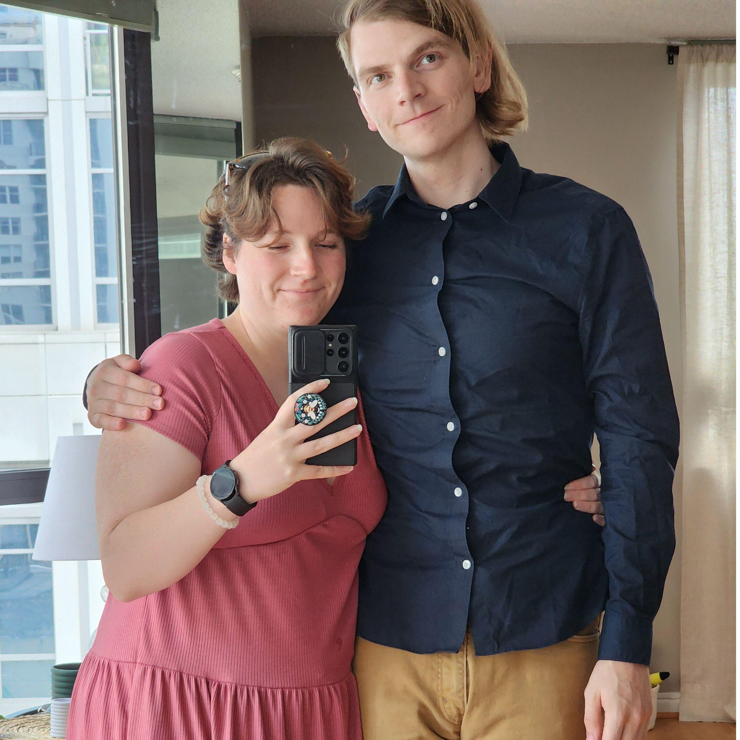 Right before going out to dinner in Chicago for the first time with Jared's sister, Courtney, and her now husband, Jake!