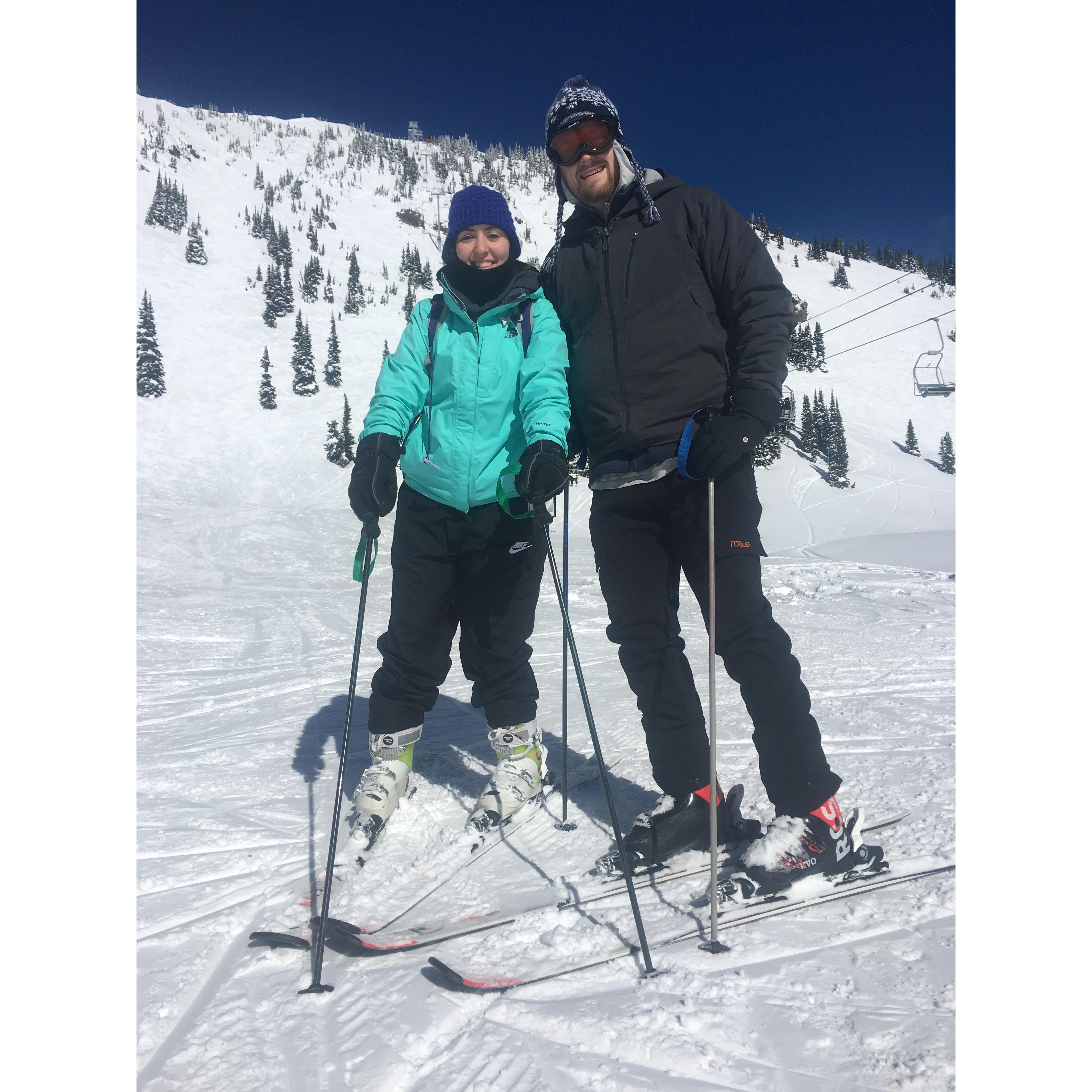 Skiing at Crystal Mountain, WA, 2018