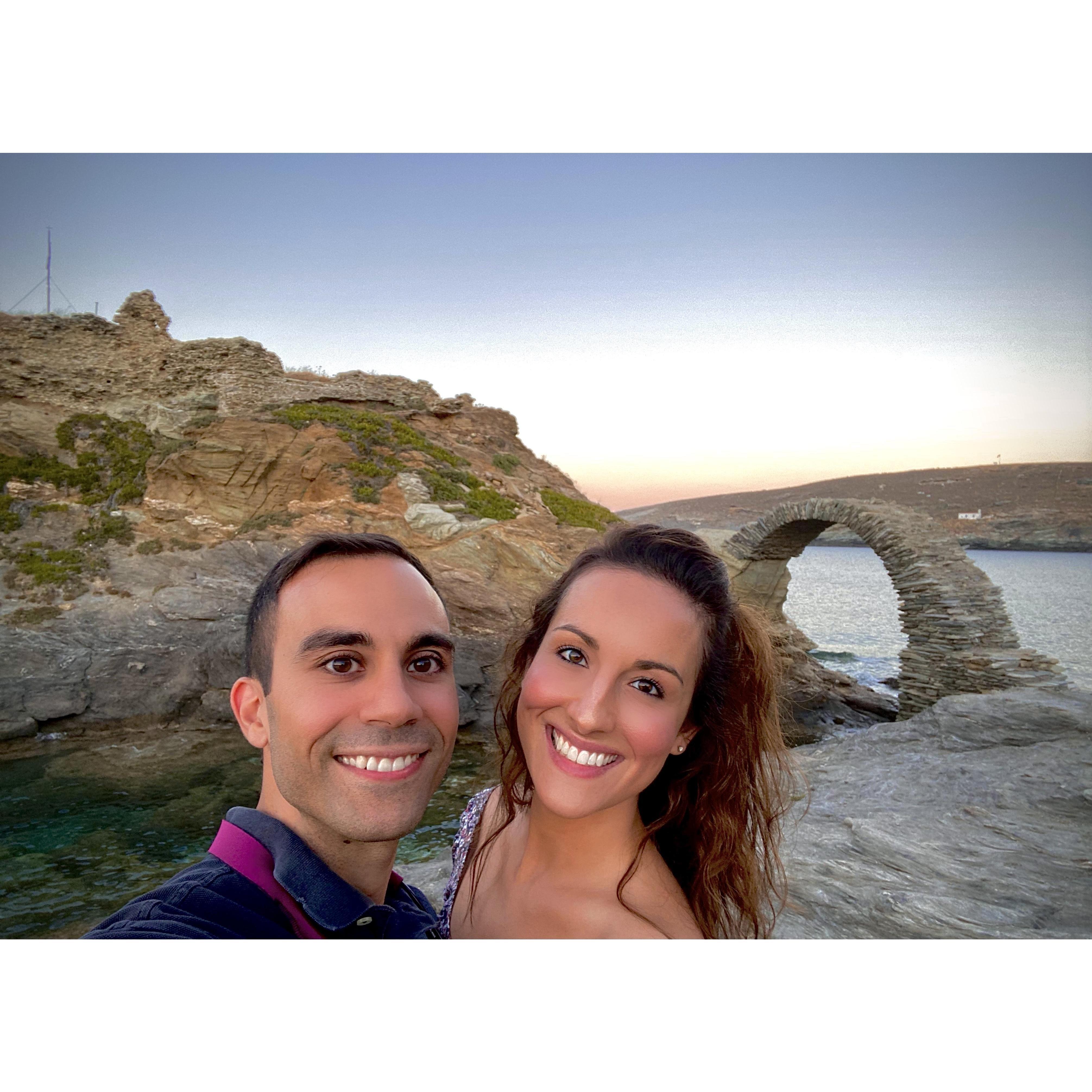 We've officially started our tour of the Greek Islands.