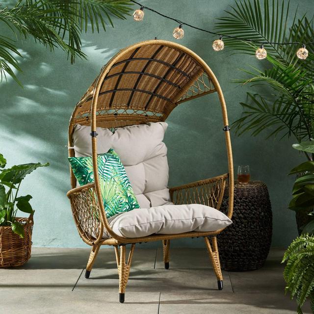 Malia Wicker Standing Basket Chair - Christopher Knight Home