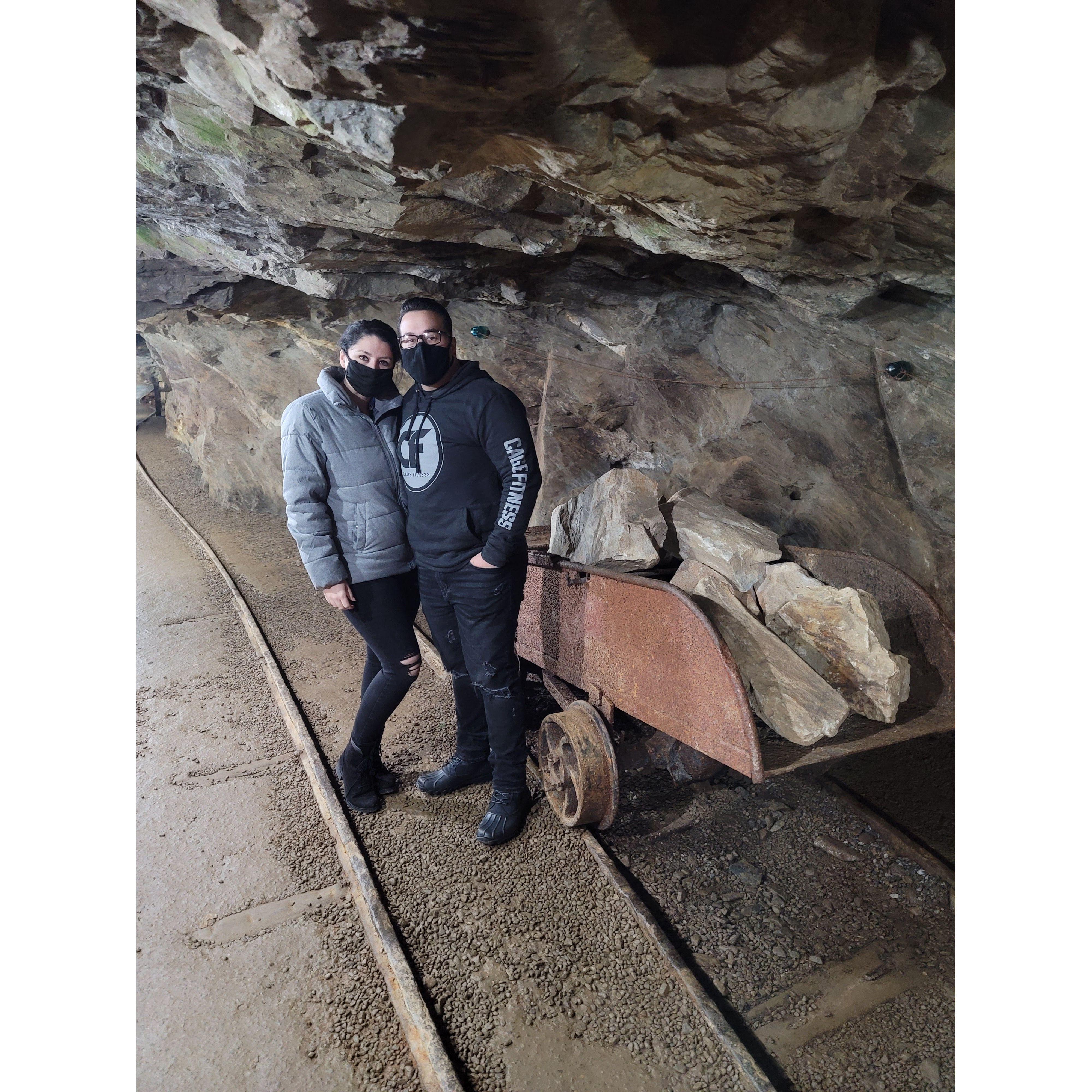 In Dahlonega Georgia visiting a gold mine with family on a trip 2020