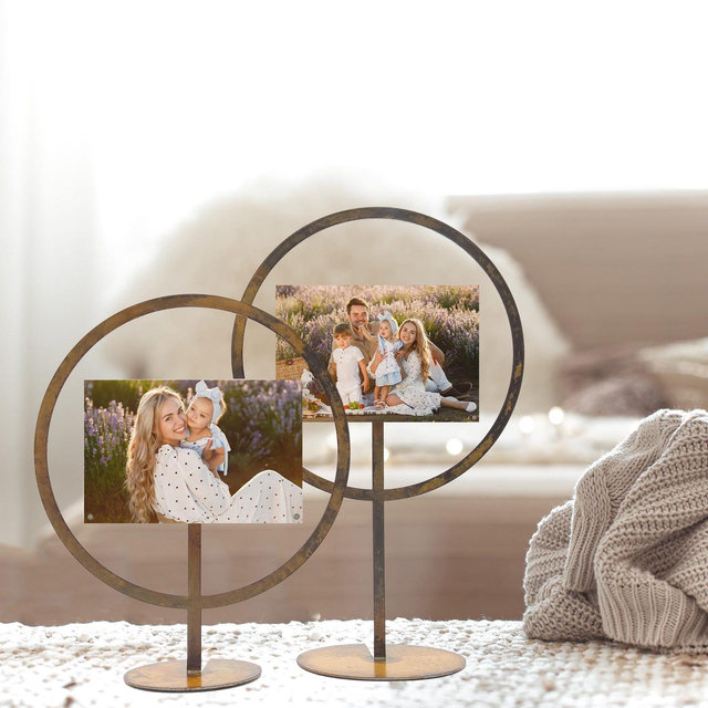 Infinity Picture Frame, Farmhouse Rustic Picture Frame Gift, Rustic Metal Photo Frame, Primitive Wedding or Anniversary Gift