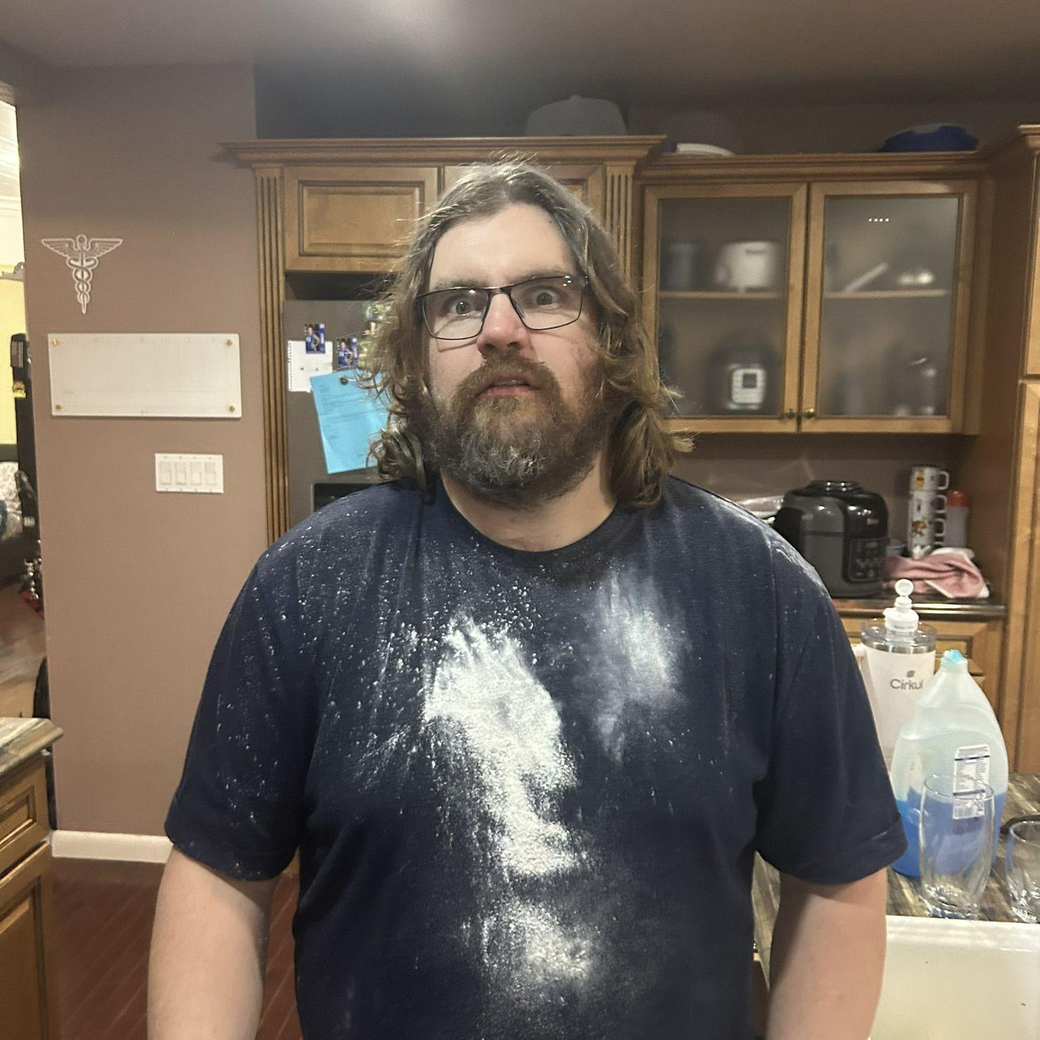 Elise won the flour fight.