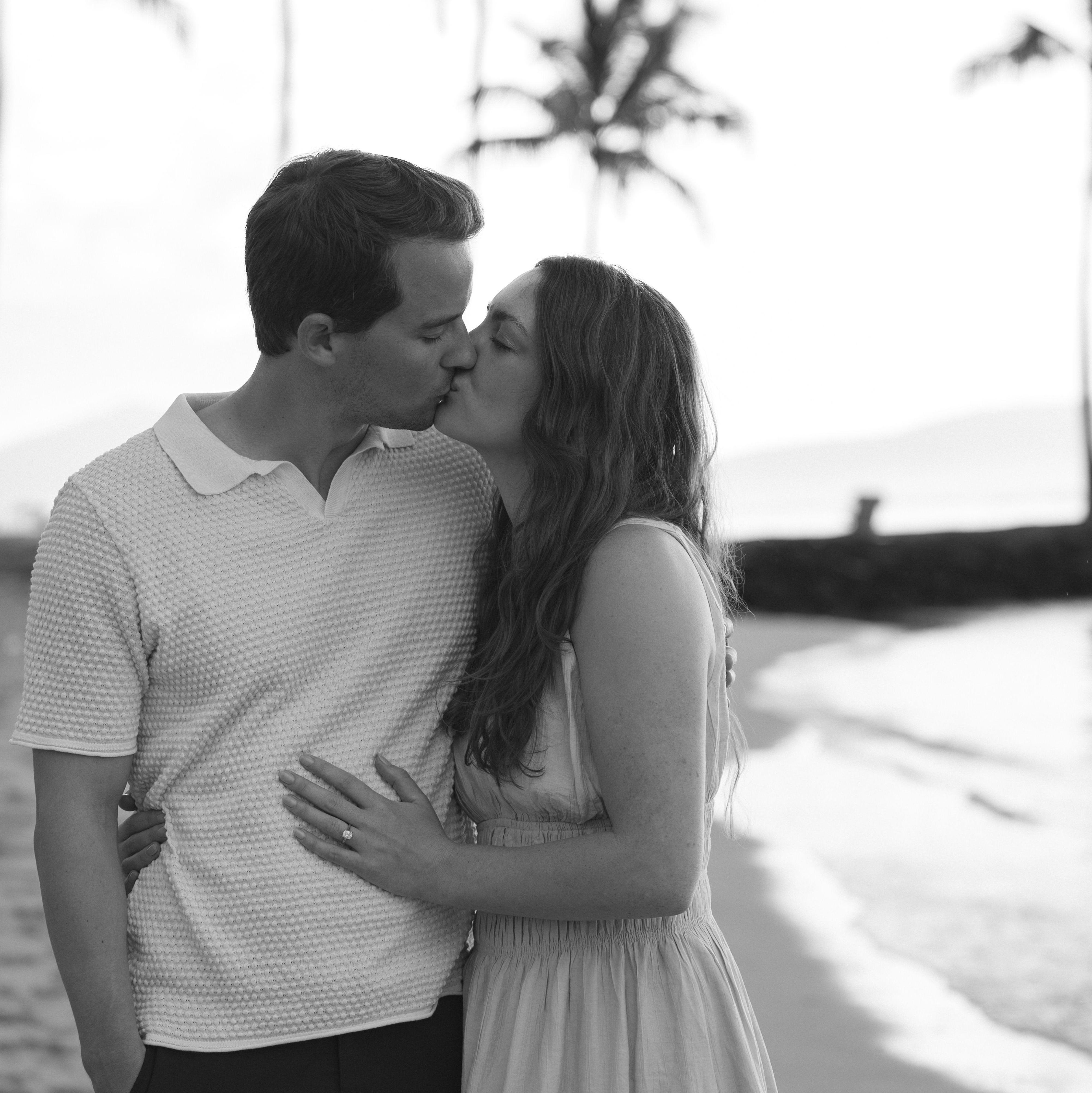 Engagement Shoot in Hawaii. Conveniently, there was an onsite photographer at the resort so we got pictures the morning after Austin proposed!