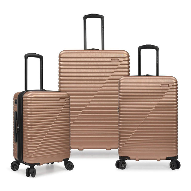 Travel Select Sunny Side 3pc Hardside Spinner Luggage Set with USB Port - Rose Gold