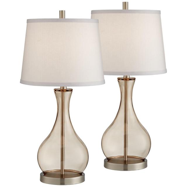 Pacific Coast Grey Glass Table Lamp - Set of 2