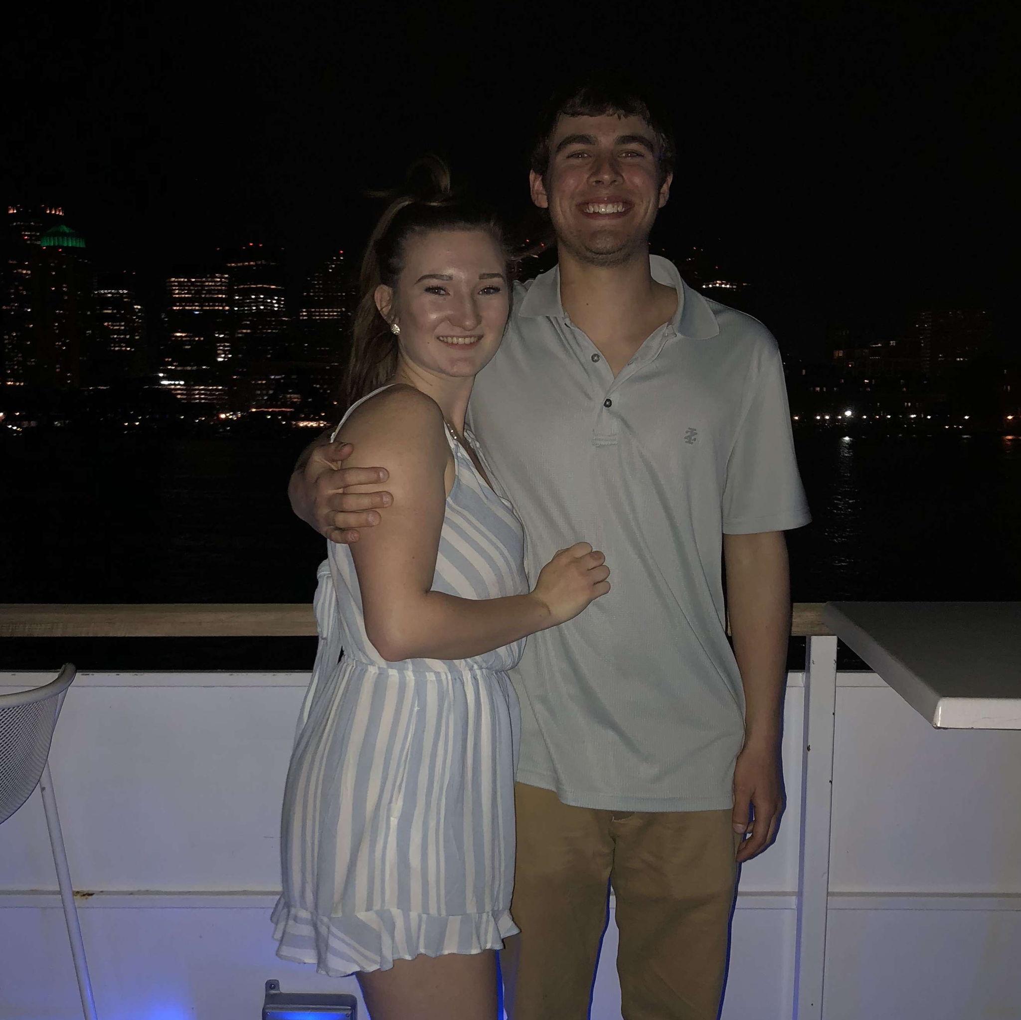 Our very first picture together senior year of high school (yikes)