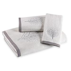 Laura Ashley® Forest White/Silver Hand Towel