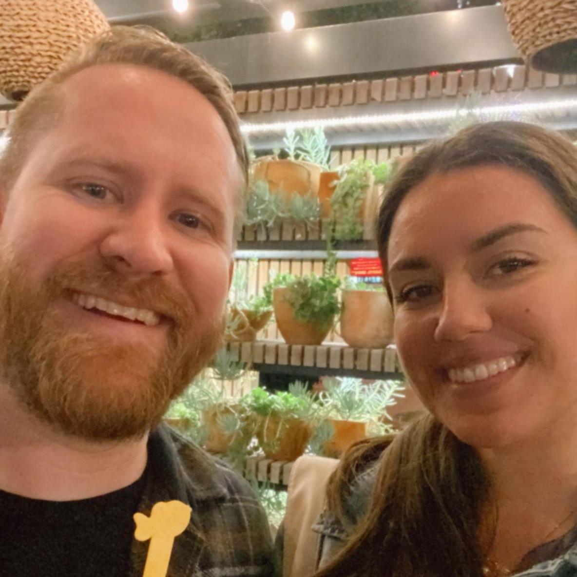 Taking a break from wedding planning with some ice cream and plants!