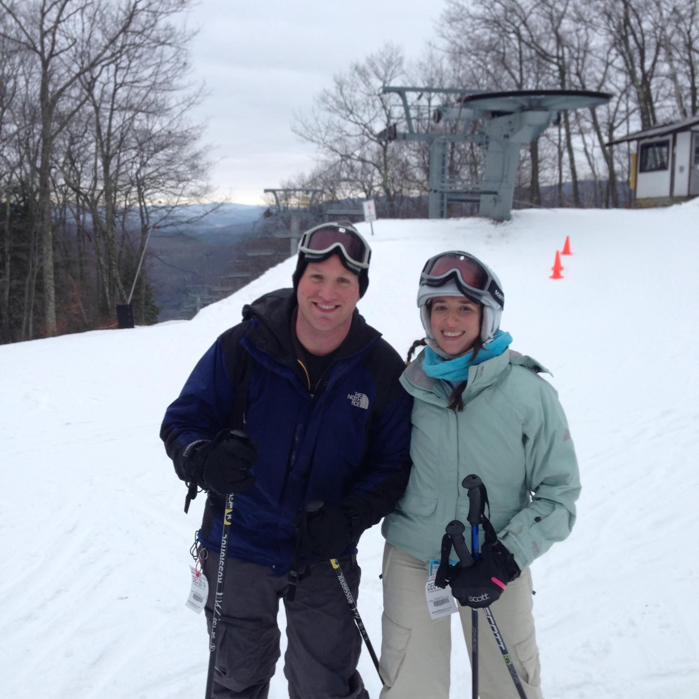 Steve's first time skiing
