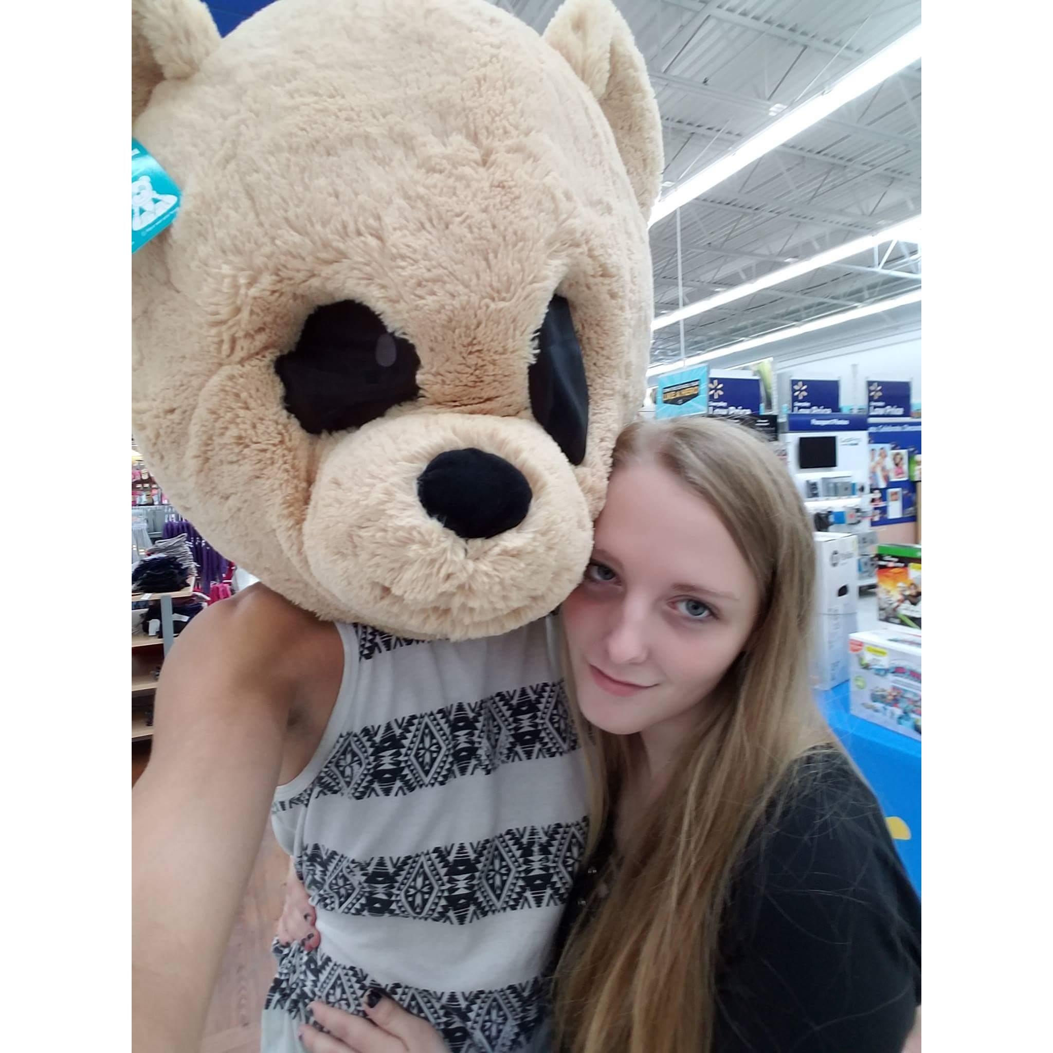 We found a box of stuffed heads at Wal-Mart once and this was the result.