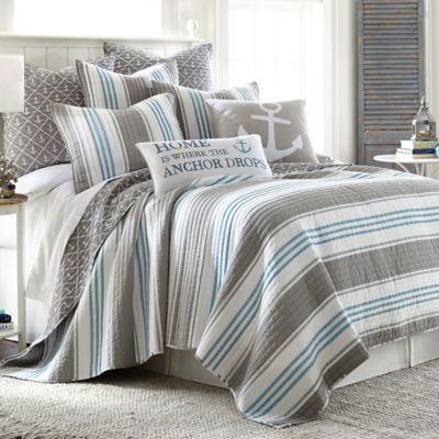 Provincetown Reversible Full/Queen Quilt in Grey
