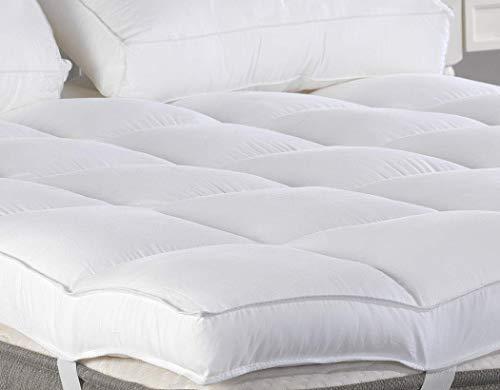 Queen Mattress Topper, Plush Pillow Top Mattress Pad/Bed Topper, Hotel Quality Down Alternative Pillow Topper, 3" Thick