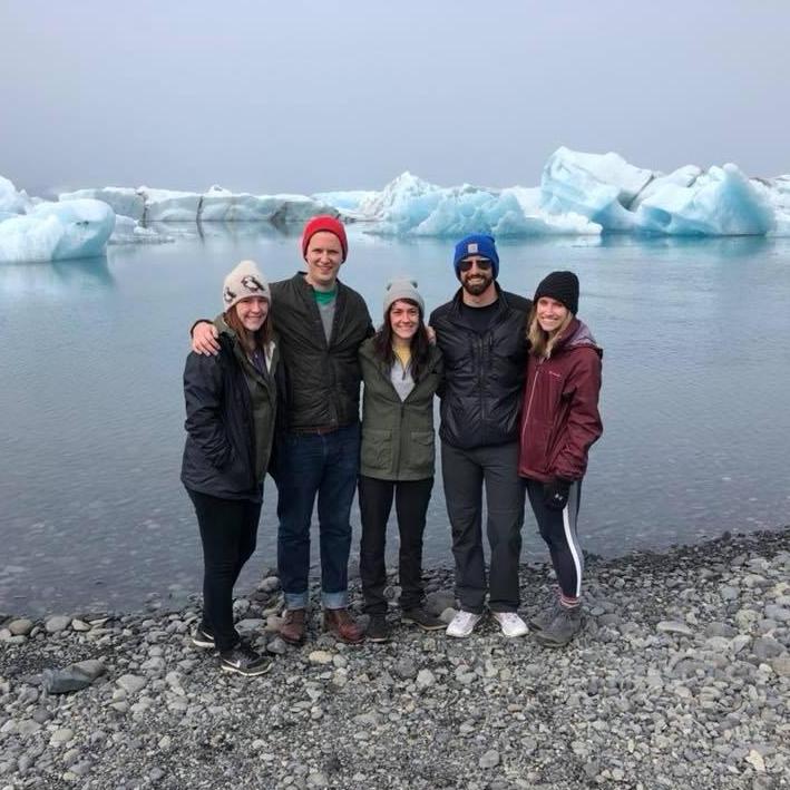 Jenny, Evan, Megan, Tom, and Bri in Iceland!