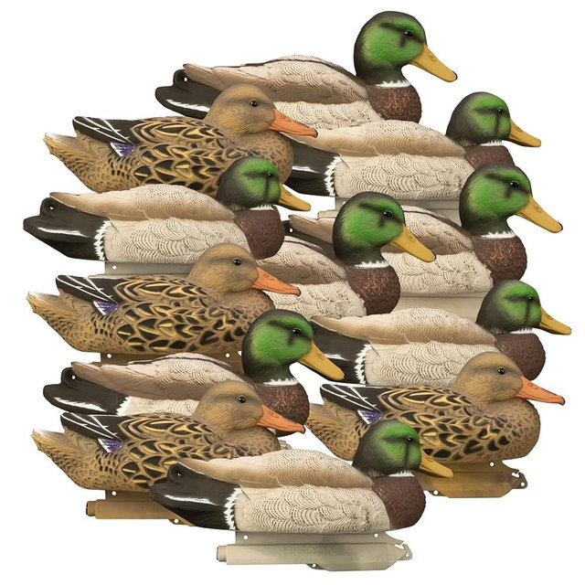Higdon Outdoors Standard Mallard Duck Decoys | Ultra Realistic Drake & Hen Decoys for Waterfowl Hunting | Foam-Filled & Non-Foam-Filled | 12pk & 6pk Available