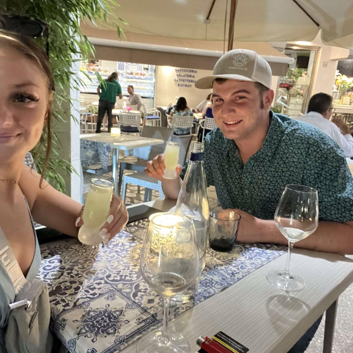 Our first Limoncello shot IN Italy! This trip will forever be one for the books.