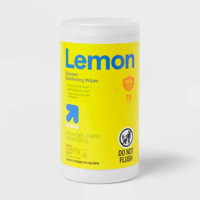 Lemon All Purpose Disinfecting Wipes - 75ct - up&up™