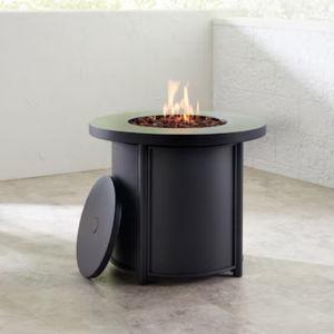 Style Selections 30-in W 50000 Maximum BTUs Steel Round Liquid propane Fire pit table