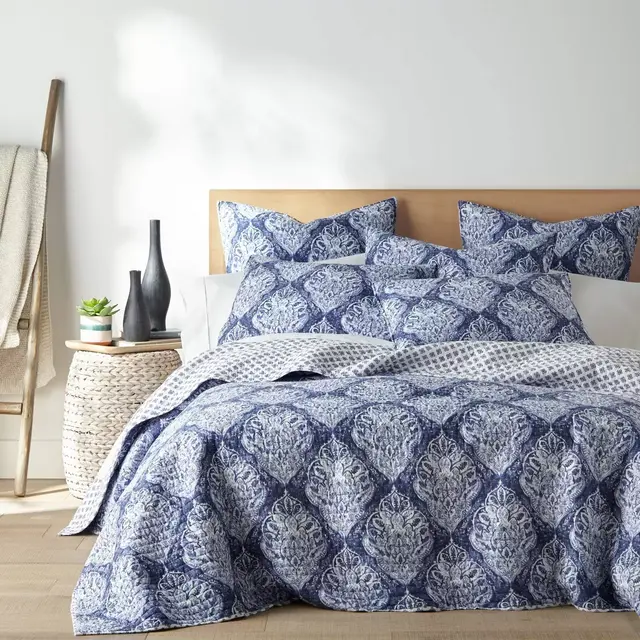 Levtex Home Mayte Reversible 3-Piece Full/Queen Quilt Set in Blue