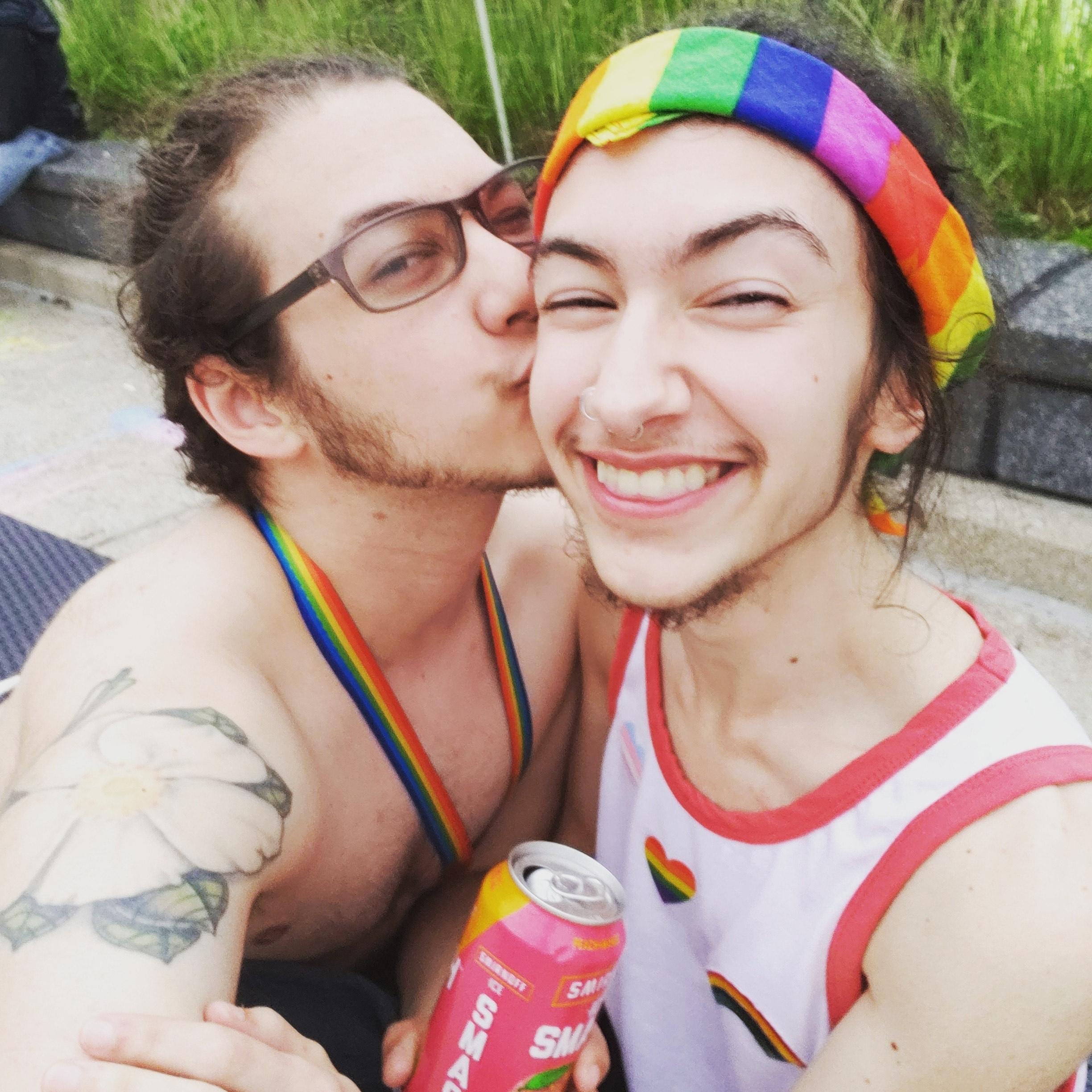This picture was taken at the first Pride festival we attended together.